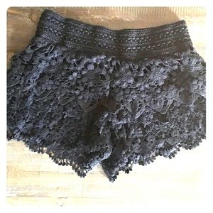 🛍NOBO BLACK CROCHET LACE SHORTS JUNIORS SMALL 3-5